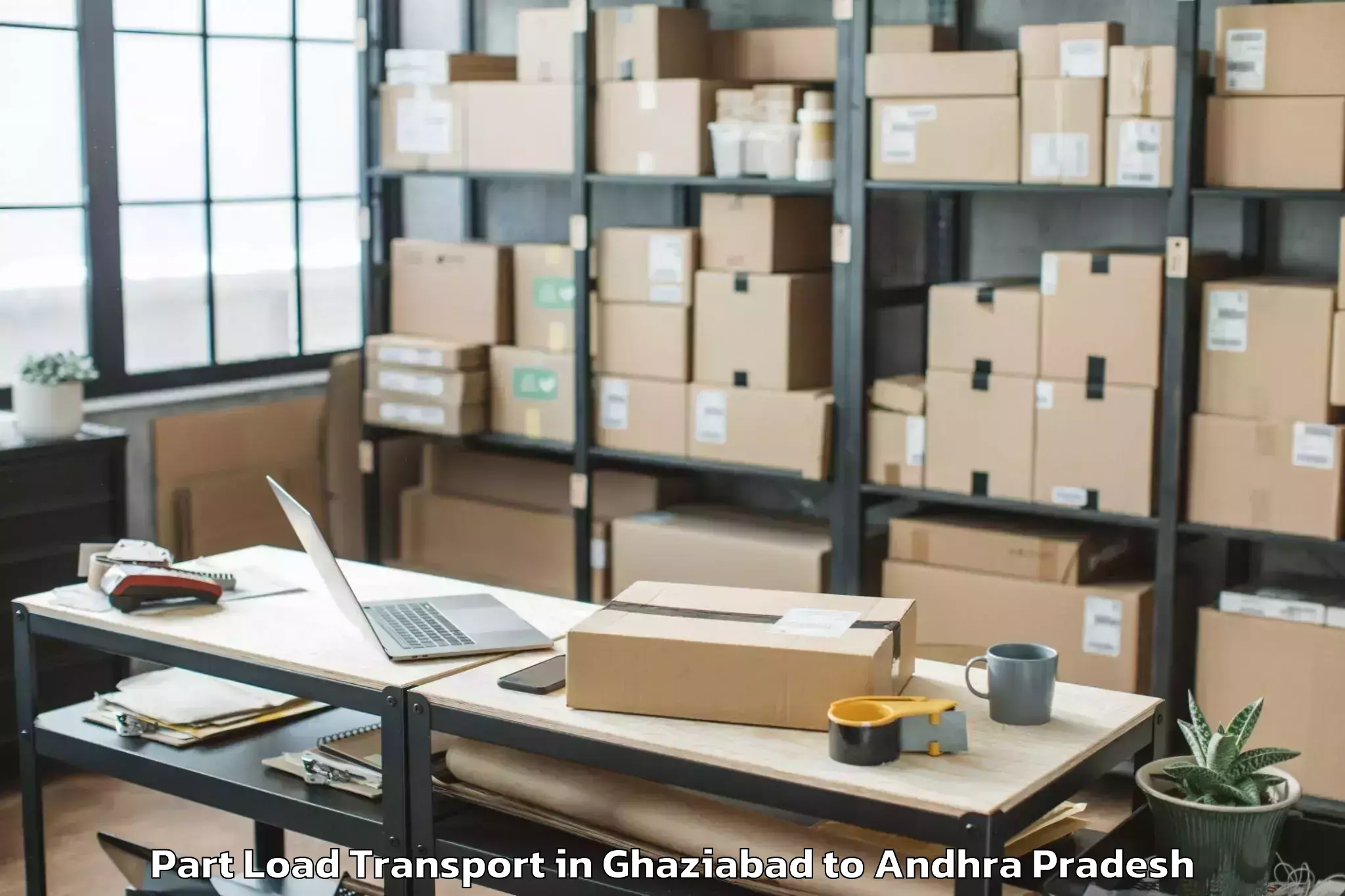 Top Ghaziabad to Nuzvid Part Load Transport Available